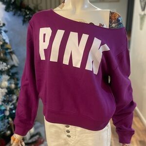 VS PINK Off-Shoulder Sweatshirt